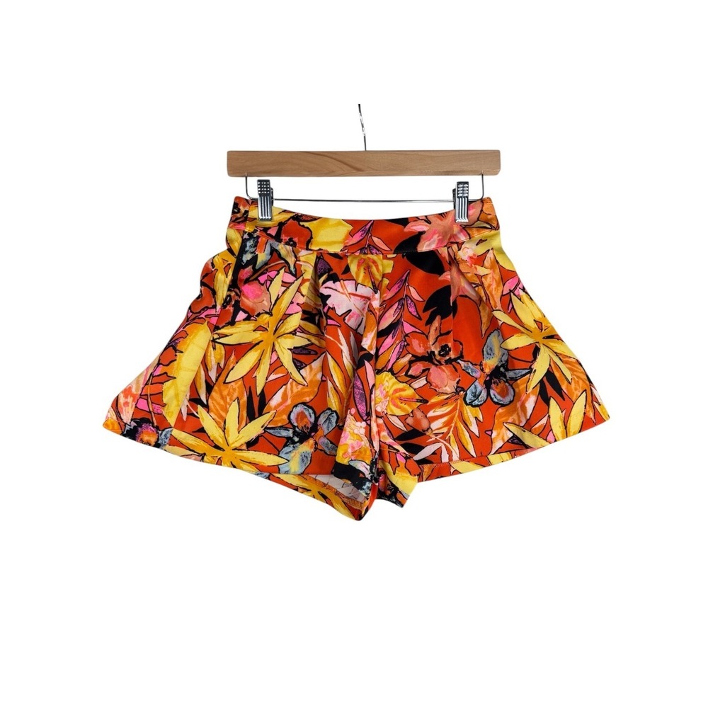 GB Gianni Bini Floral Print‎ Skort size Small Yellow/Orange